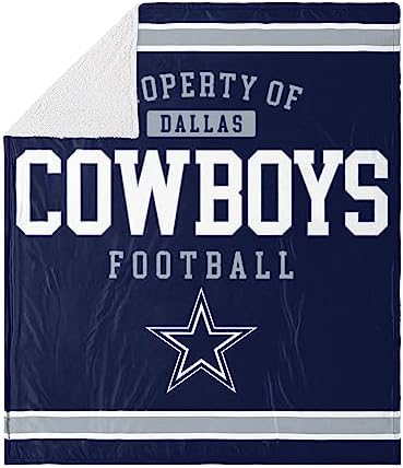 FOCO Dallas Cowboys NFL Team Property Of Sherpa Fleece Blanket