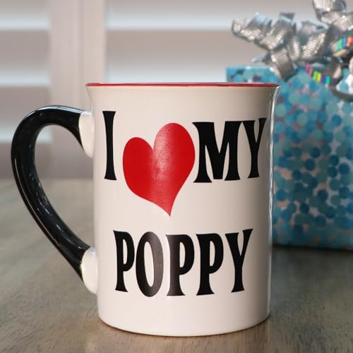 Cottage Creek I Love My Poppy Mug, 16oz Coffee Cup, Poppy Grandpa