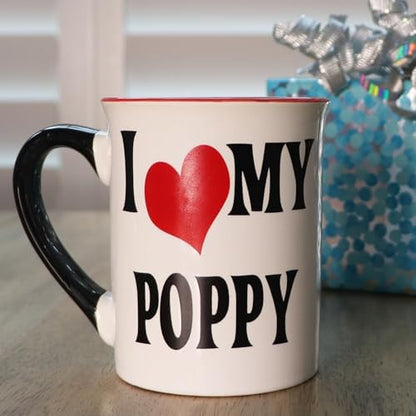 Cottage Creek I Love My Poppy Mug, 16oz Coffee Cup, Poppy Grandpa