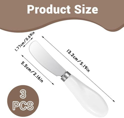 3 Pack Stainless Steel Butter Knife Cheese Spreader Knife with