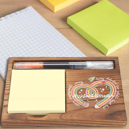 Assistant Director Sticky Note Holder, Inspirational Desk Organizer