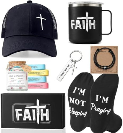 Christian Gifts for Men,Faith Based Spiritual Stuff Religious Basket