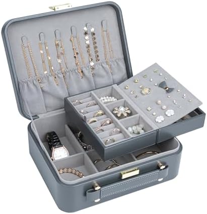 Travel Jewelry Case Large, Jewelry Box Large Jewelry Travel Organizer