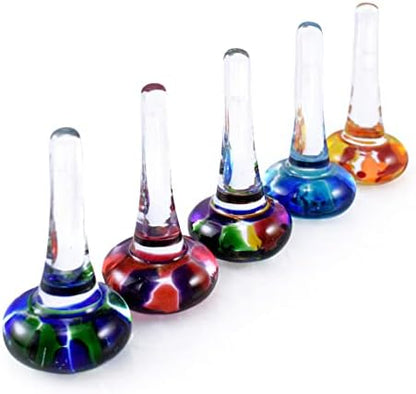 American Made Blown Glass Ring Holder, Blue/Green Color