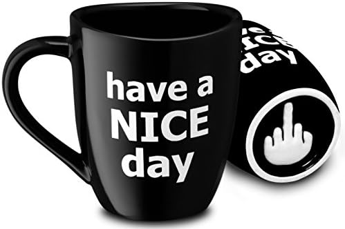 Decodyne Funny Coffee Mug, Gag White Elephant Gifts for Adults and