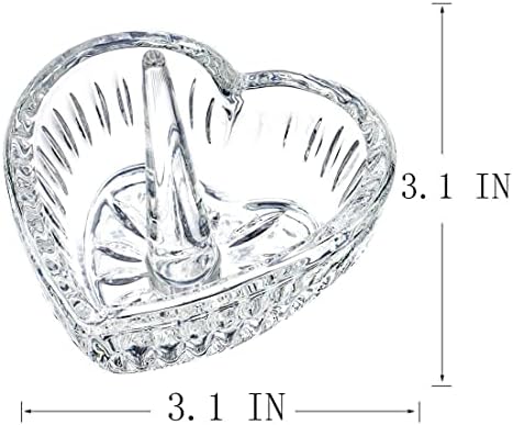 H&D HYALINE & DORA Crystal Glass Ring Holder Dish for Jewelry
