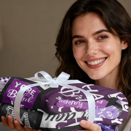 Yamco Birthday Gifts for Women - Happy Birthday for Woman Throw
