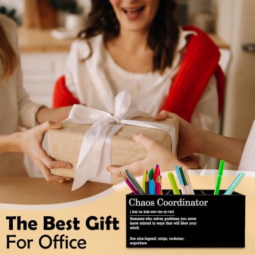 Black Chaos Coordinator Pen Pencil Holder for Desk, Thank You Gifts