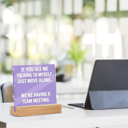 Purple Gifts for Women Acrylic Sign, Purple Desk Accessories