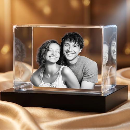 Crystal Photo Personalized Landscape, Engraved Picture Gift