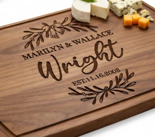 Tayfus Personalized Cutting Board, Custom Engraved Wood Charcuterie