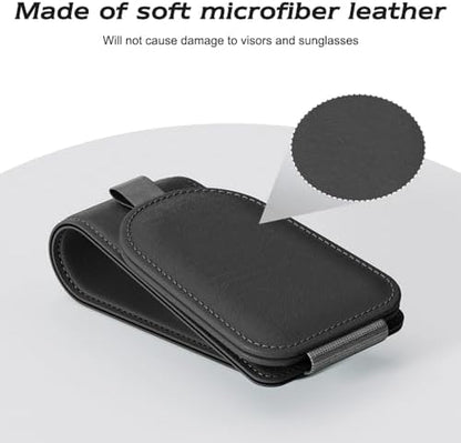 Sotfamily Magnetic Sunglass Holder for Car Visor, 2 Packs, Faux