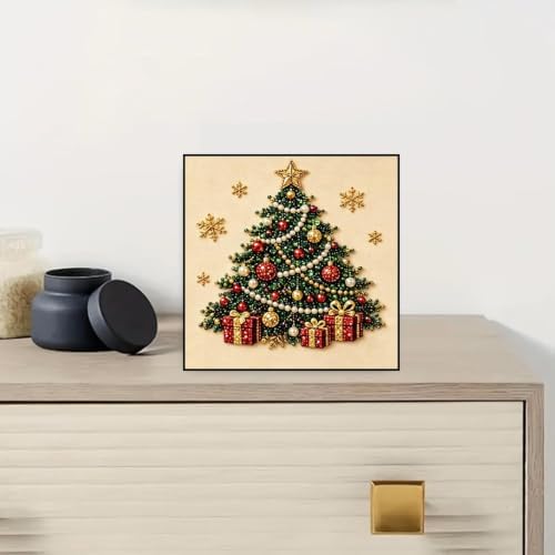 6 PACK Christmas Pearl Diamond Art Kits With Frame for Adults Diamond