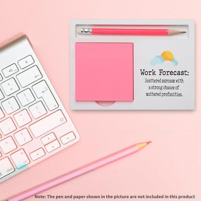 Funny Work Forecast Desk Sign Office Humor Plaque Coworker Boss Decor