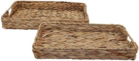 Grass Weaving Tray, Grass Storage Bins for Fruit or Tea,Arts and