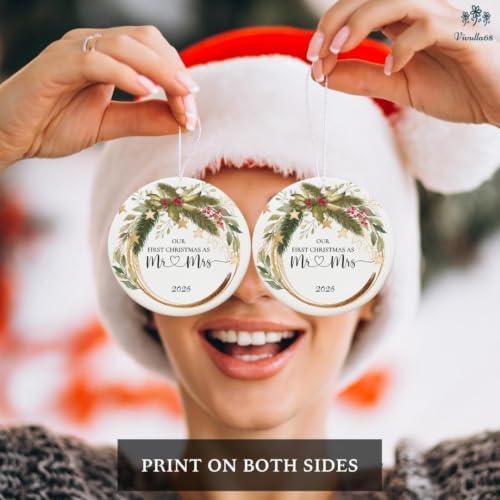 Wedding Gifts for Couple, Our First Christmas Married Ornament 2026