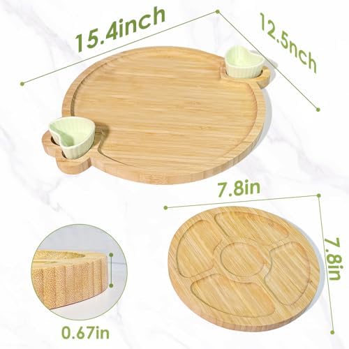 Charcuterie Boards Gift Set: Bamboo Charcuterie Cheese Board - Unique