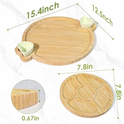 Charcuterie Boards Gift Set: Bamboo Charcuterie Cheese Board - Unique
