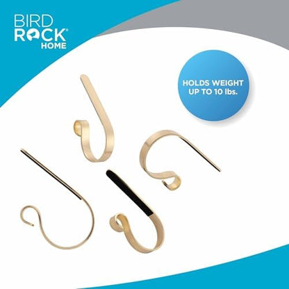BIRDROCK HOME Christmas Stocking Mantel Hooks - Metal Fireplace Hanger