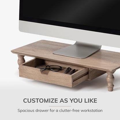 Anji Mountain Monitor Stand for Desk - Desktop Organizer & Laptop