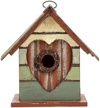 Glitzhome Bird House for Outdoor, 8.75" H Decorative Pet Cottage