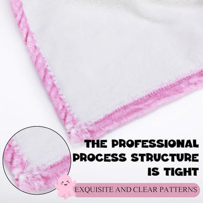 Pink Ghost Reader Blanket Halloween Reading Book Throw Blankets