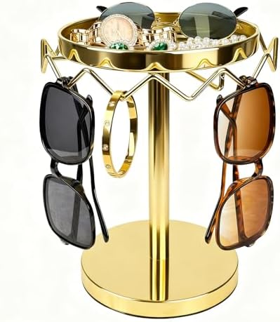 Sunglasses Organizer Rotating Stand, Stainless Steel Eye Glasses