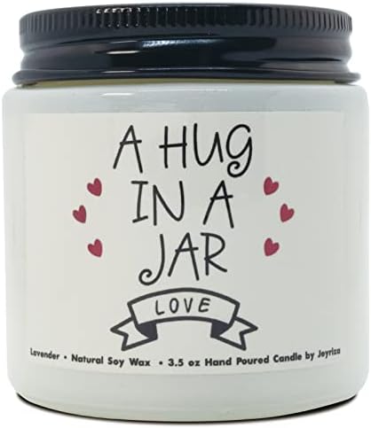 A Hug in a Jar - Lavender Scented Candles: Love & Thinking of You