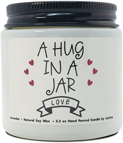 A Hug in a Jar - Lavender Scented Candles: Love & Thinking of You