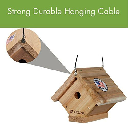 Woodlink Traditional Wren House - Natural Cedar Bird House