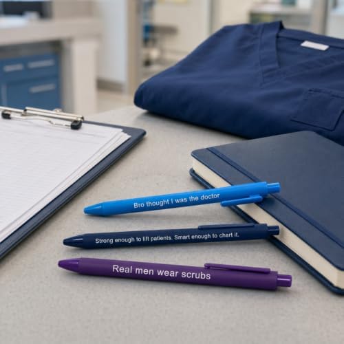 10PC Male Nurse Pens Bulk Gift Set Cute Funny RN CNA Nurses Week