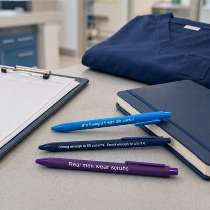 10PC Male Nurse Pens Bulk Gift Set Cute Funny RN CNA Nurses Week