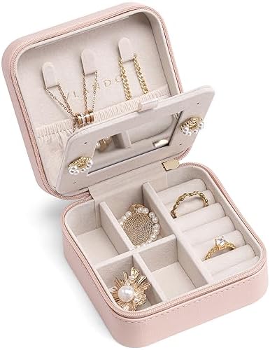 VLANDO Valentines Day Gifts - Small Travel Jewelry Box Organizer