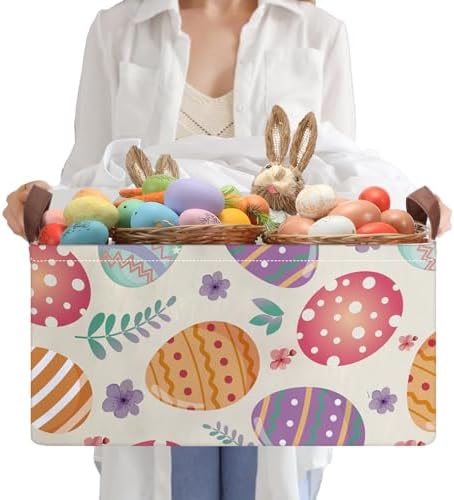 Boao Large Basket Collapsible Storage Bins Cute Fabric Storage Basket
