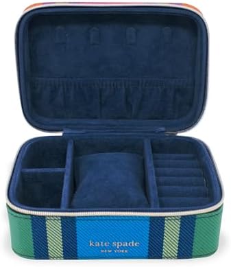 kate spade new york Travel Jewelry Case, Grand Plaid Duo
