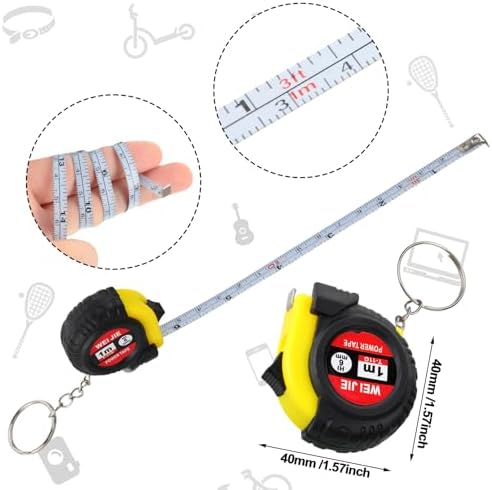 Jutom 32 Pcs Mini Tape Measure Screwdriver Keychain Set Bulk