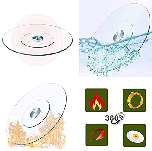 24 Inch Glass Lazy Susan, Round Dining Room Turntable