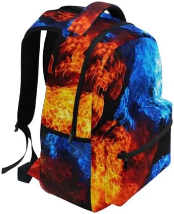 SUABO Ice Fire Backpack Skull Bookbag Schoolbag for Boys Girls