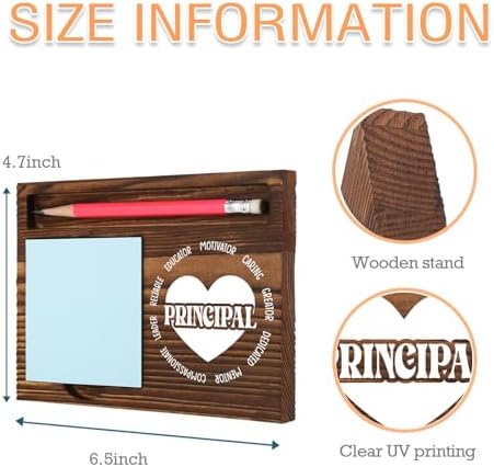 Principal Appreciation Gift Wooden Pencil Note Holder Desk Organizer