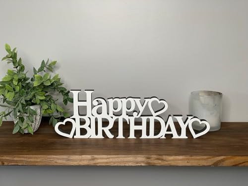 Happy Birthday Table Sign,Wooden Happy Birthday Letter Decor