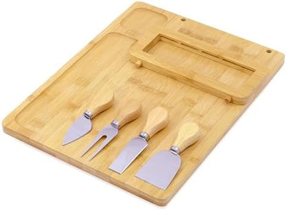 Bamboo Charcuterie Boards Cheese Board Knife Set,House Warming Gifts