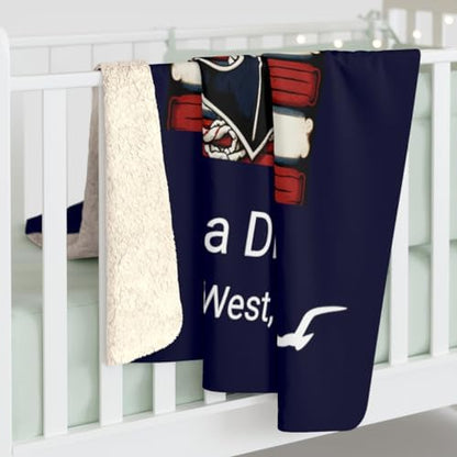 Nautical Boat Sherpa Fleece Blanket Name Personalized Accessories