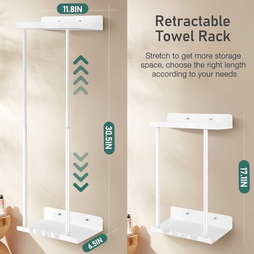 Hommtina Bathroom Towel Storage Black Towel Holder Bathroom Decor