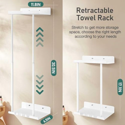 Hommtina Bathroom Towel Storage Black Towel Holder Bathroom Decor