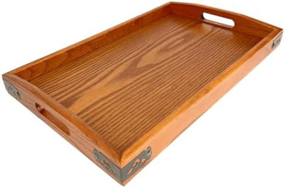 JapanBargain 1608, Wooden Serving Tay with Handle Rectangle Butler