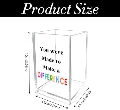 You Were Made To Make A Difference Acrylic Pen Holder Inspirational