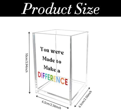 You Were Made To Make A Difference Acrylic Pen Holder Inspirational
