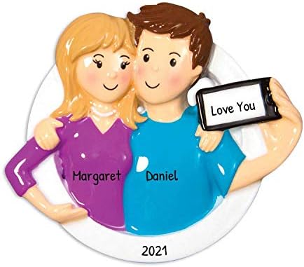 Personalized Our First Christmas Ornament 2026, Selfie Couple Taking