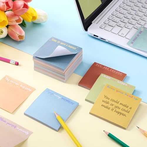 Zonon 12 Pcs Inspirational Sticky Notes Motivational Notepads Back to