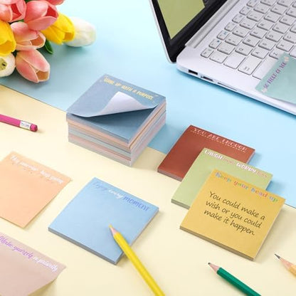 Zonon 12 Pcs Inspirational Sticky Notes Motivational Notepads Back to